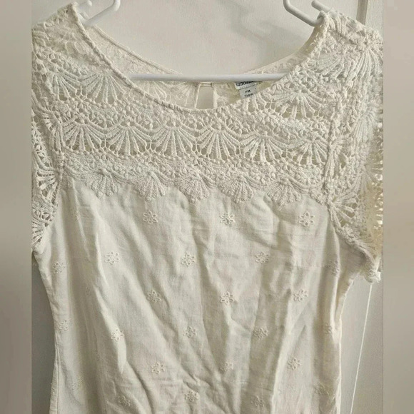 SUNDANCE Imperial Eyelet Dress White Lace Shift Dress 100% Cotton‎ Size Medium P - Picture 3 of 8